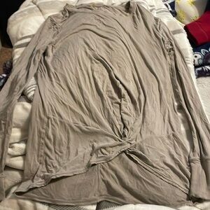 Zella Long Sleeve‎ Gray Top Sz S